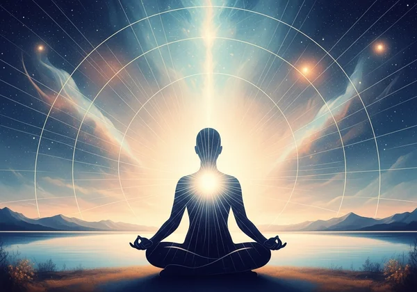 A person meditating, finding inner peace and purpose