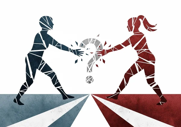 ไพ่ทาโรต์ The Lovers กลับหัว, เป็นสัญลักษณ์ของความขัดแย้งและการลังเล