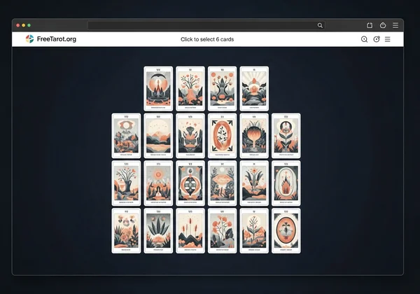 온라인 타로 카드 선택 인터페이스