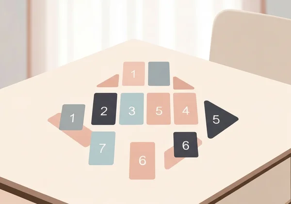 Layout for a 6-card tarot love spread