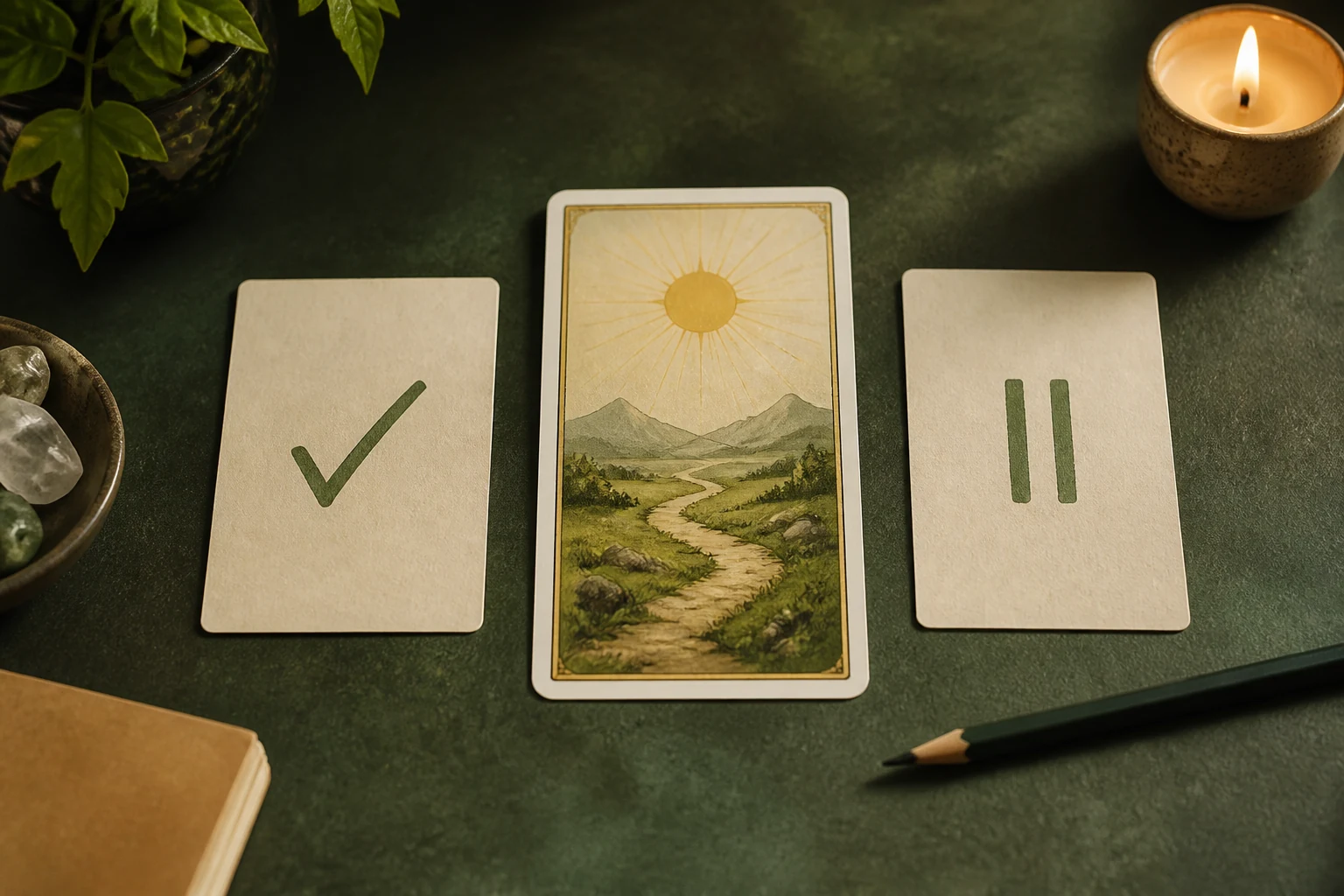 One card yes no decision notes